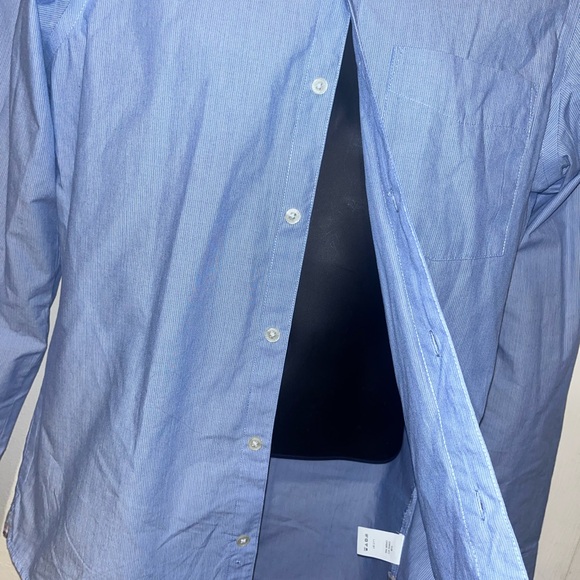 Van Heusen Button Up Mens Dress Shirt Blue - Picture 4 of 8